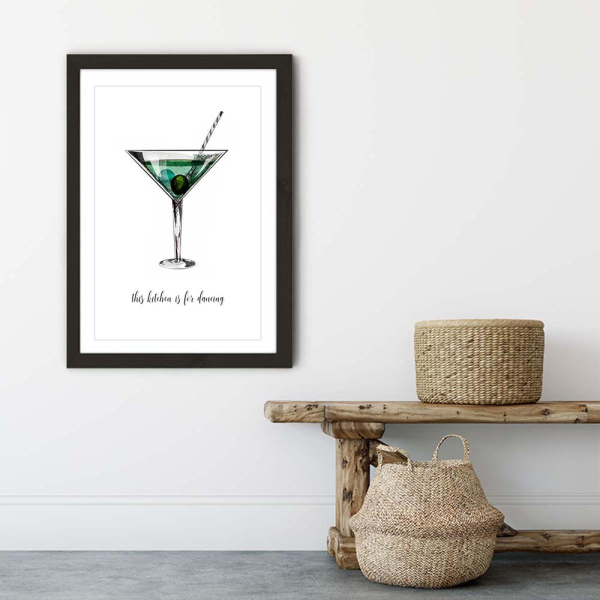 Kitchen For Dancing Art Print Black Frame – image 6