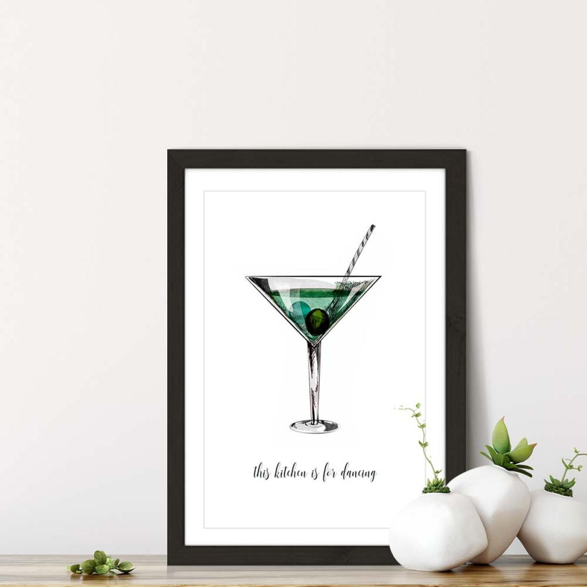 Kitchen For Dancing Art Print Black Frame – image 7