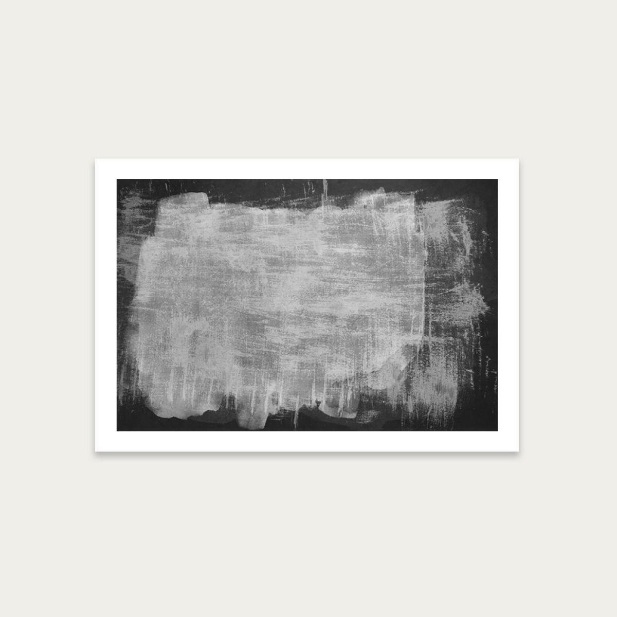 Minimal Abstract Black and White 07 Art Print Unframed