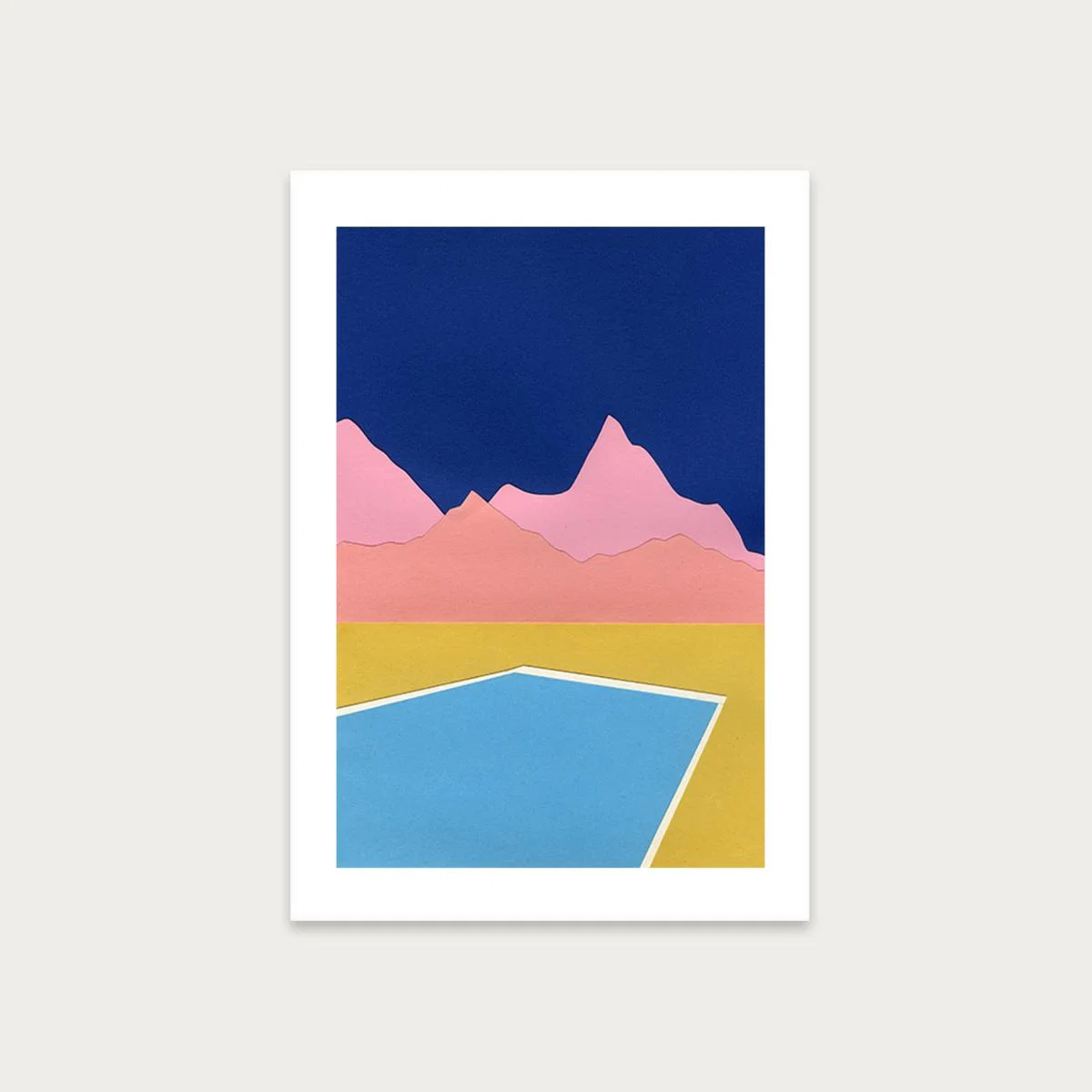 Pool in The Hills Art Print Unframed