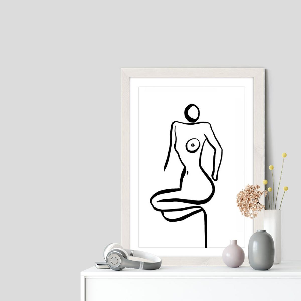 Nude II Art Print White Frame – image 7