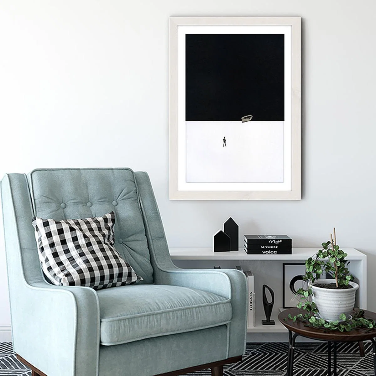 Ashore Art Print White Frame – image 4