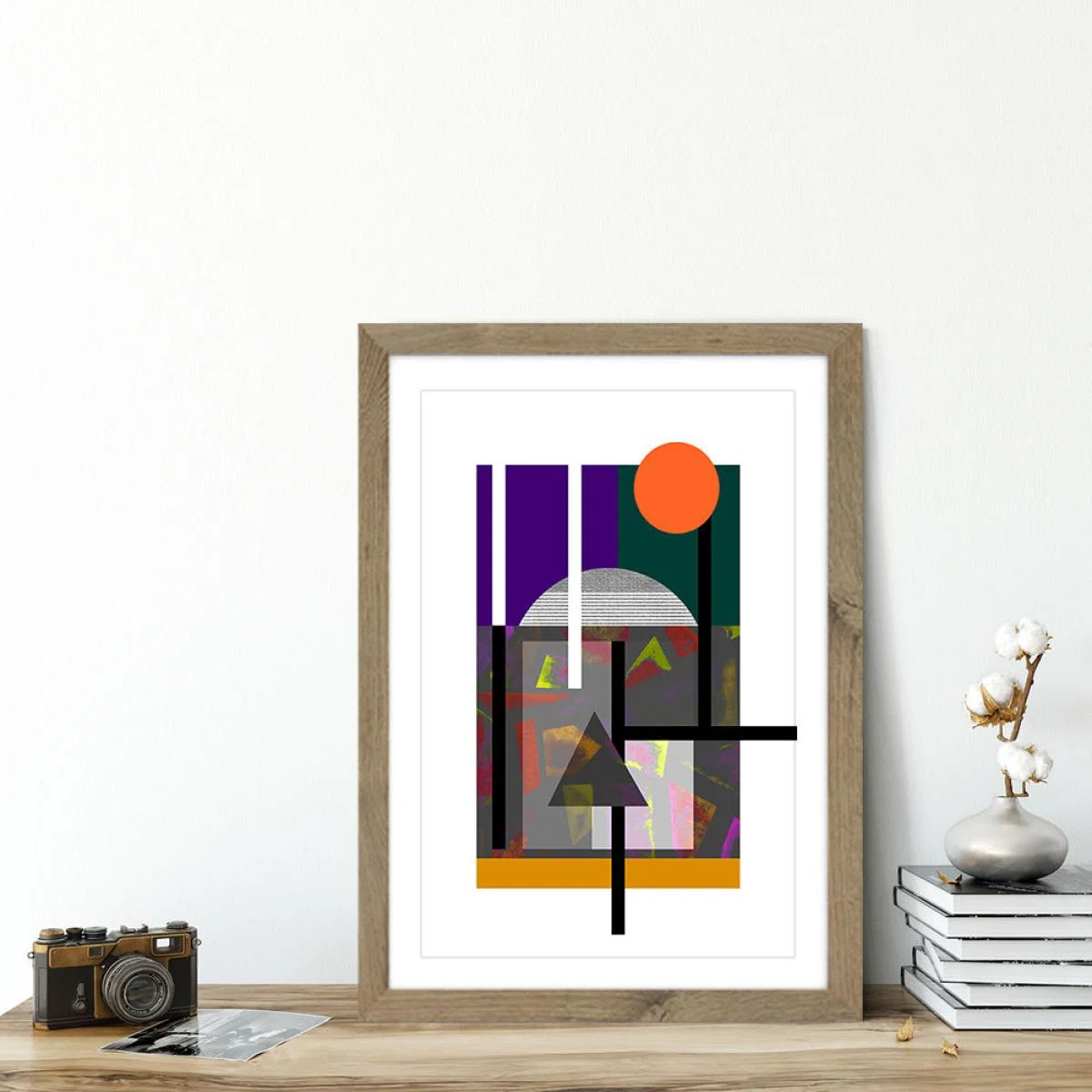 Retro Retro Art Print Oak Frame – image 5