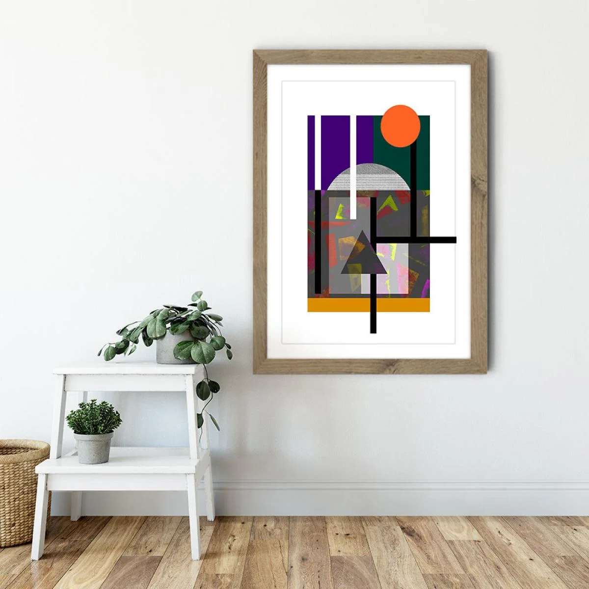 Retro Retro Art Print Oak Frame – image 6