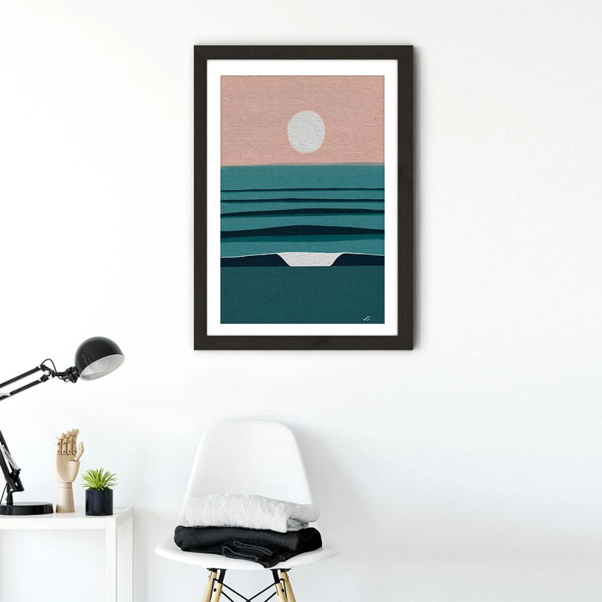 Soft Autumn Light Art Print Black Frame – image 2