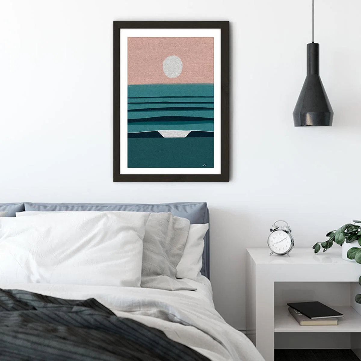 Soft Autumn Light Art Print Black Frame – image 3