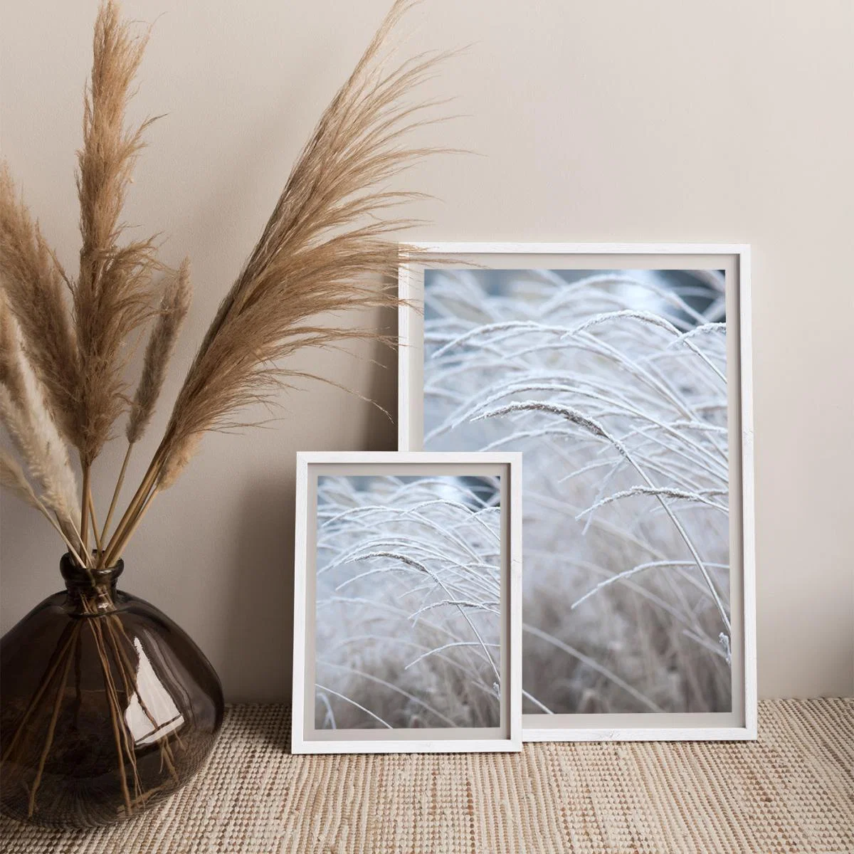 White and Calm Art Print White Frame – image 6