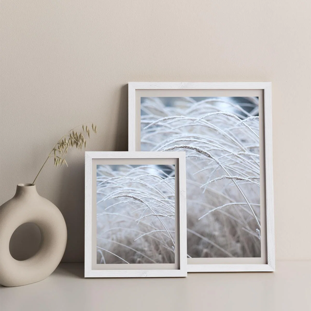 White and Calm Art Print White Frame – image 9
