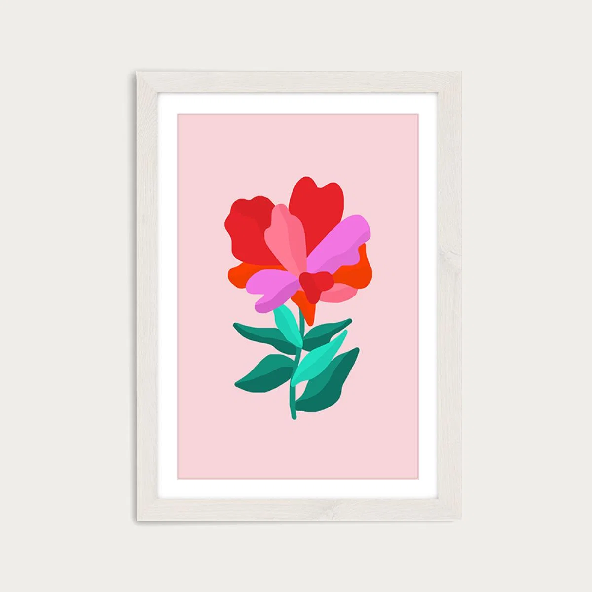 You're a Flower Art Print White Frame – image 1