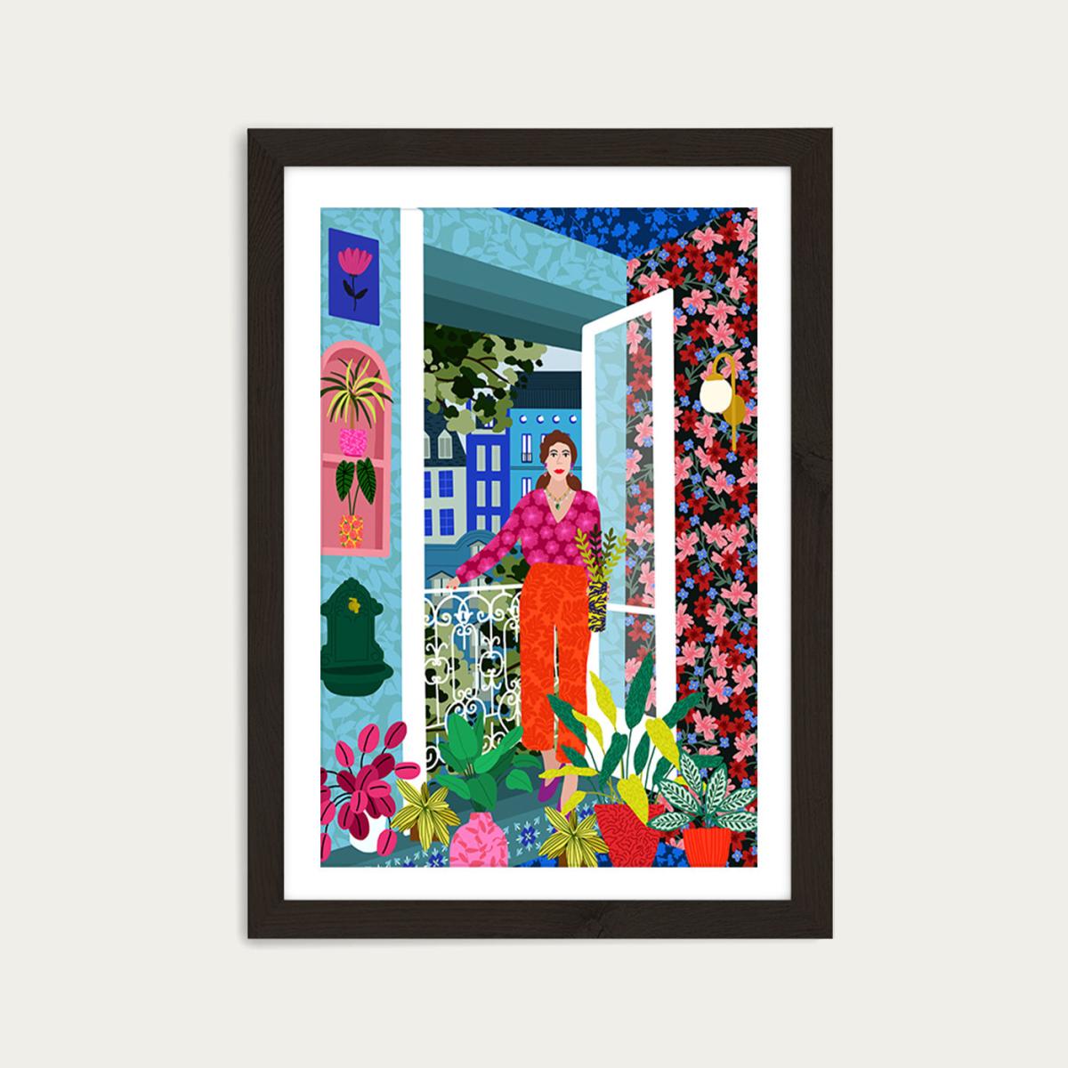 Decorating My apartment Art Print Black Frame – image 2
