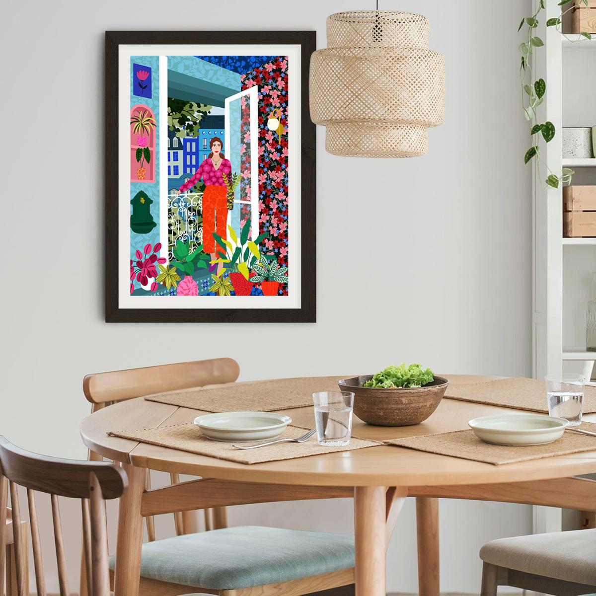 Decorating My apartment Art Print Black Frame – image 5