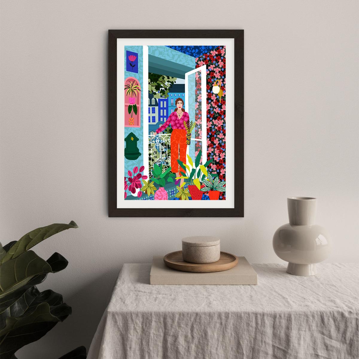 Decorating My apartment Art Print Black Frame – image 6