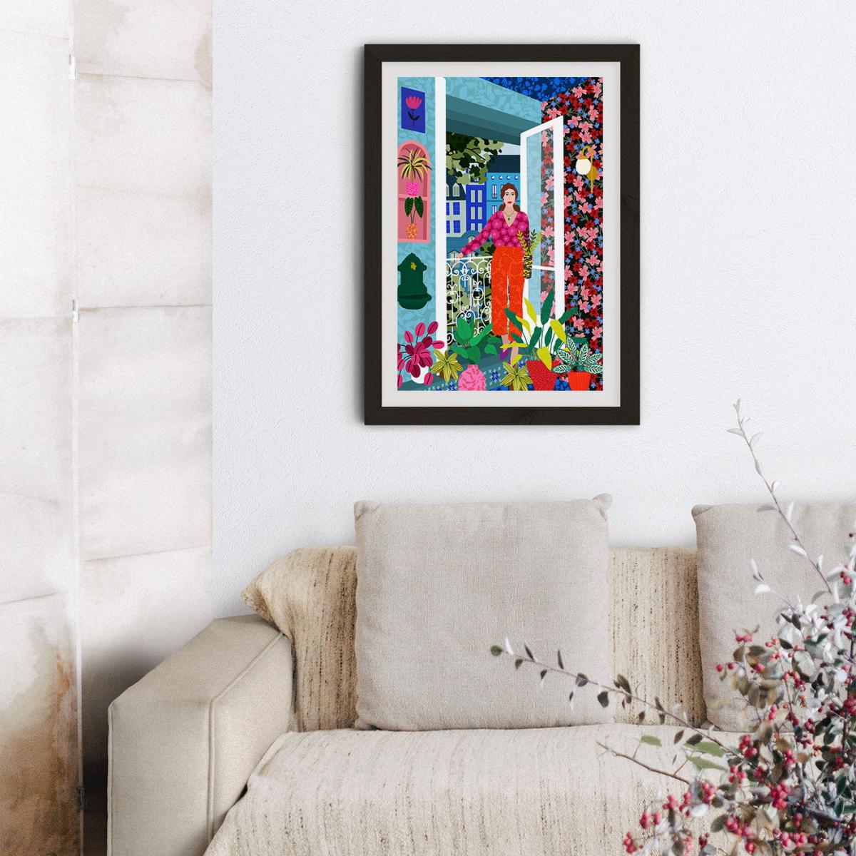 Decorating My apartment Art Print Black Frame – image 7