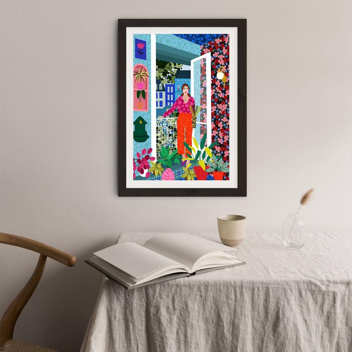 Decorating My apartment Art Print Black Frame – image 8