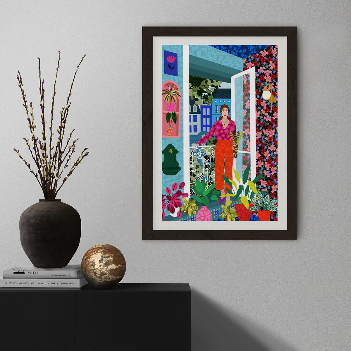 Decorating My apartment Art Print Black Frame – image 9