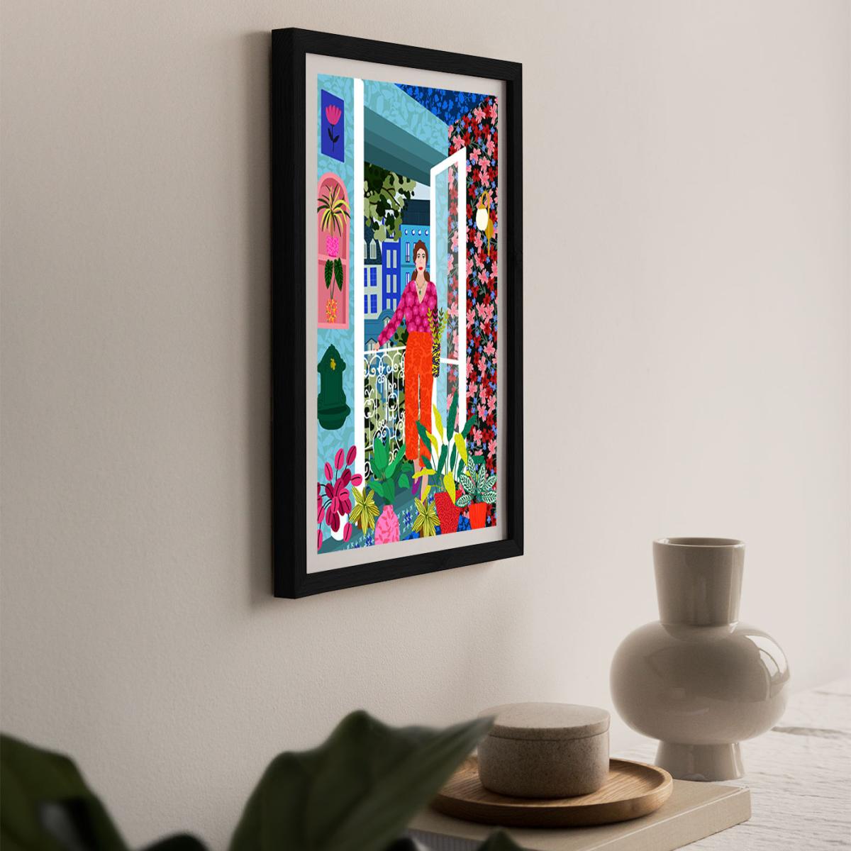 Decorating My apartment Art Print Black Frame – image 10