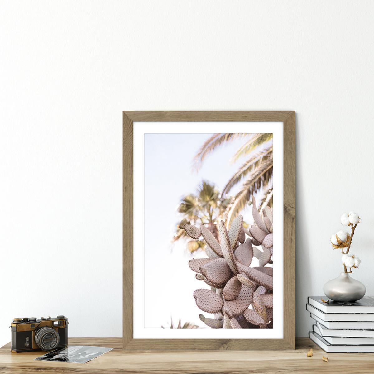 Cacti Art Print Oak Frame – image 5