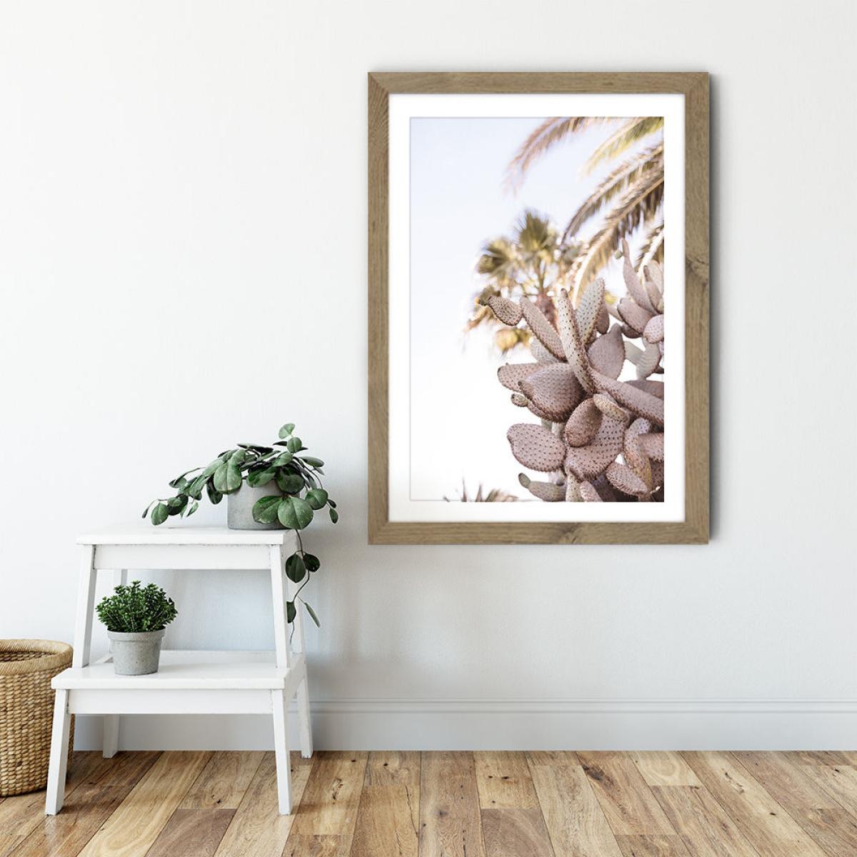 Cacti Art Print Oak Frame – image 6