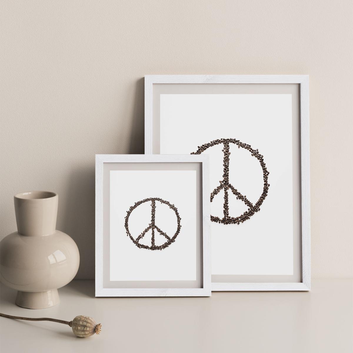 Coffee And Peace Essentials Art Print White Frame – image 11