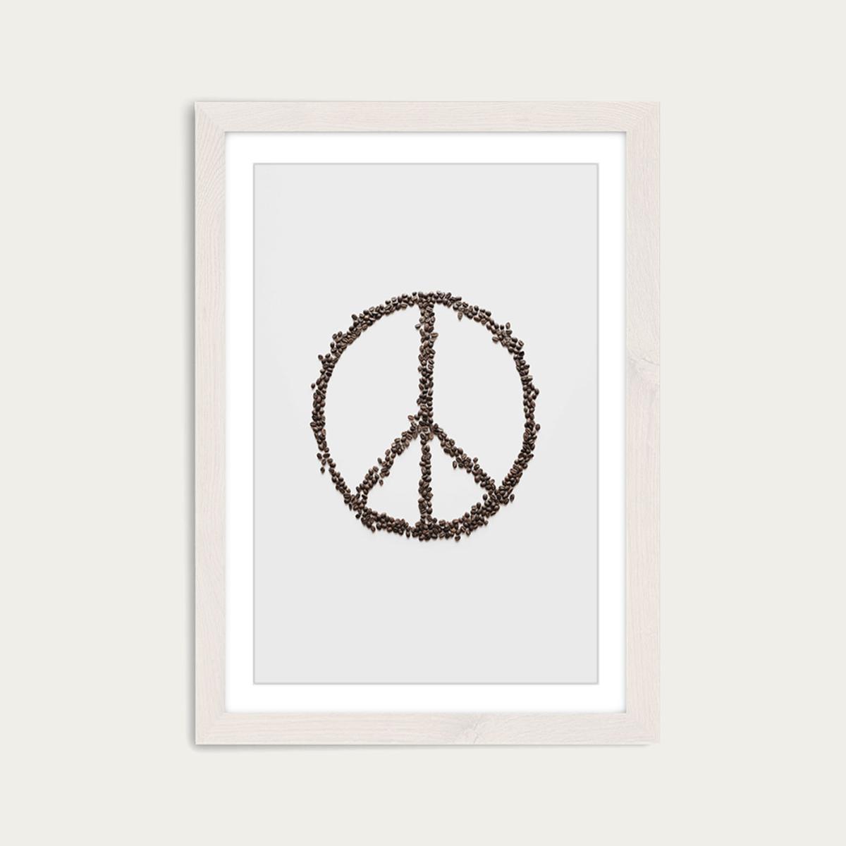 Coffee And Peace Essentials Art Print White Frame – image 4