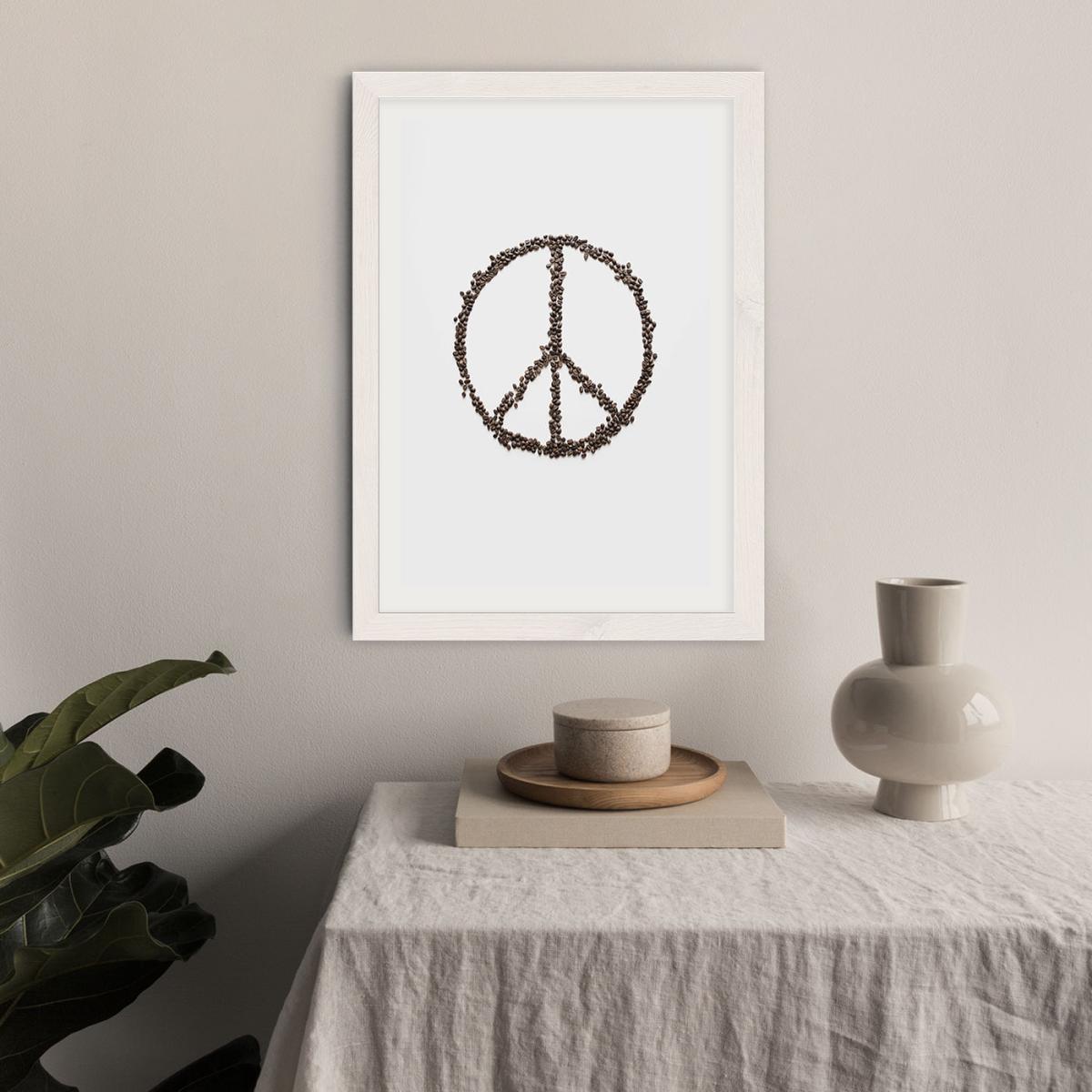 Coffee And Peace Essentials Art Print White Frame – image 5