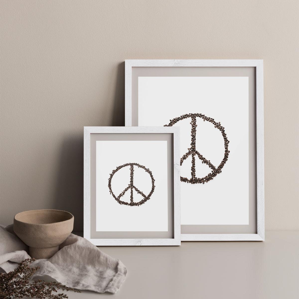 Coffee And Peace Essentials Art Print White Frame – image 8