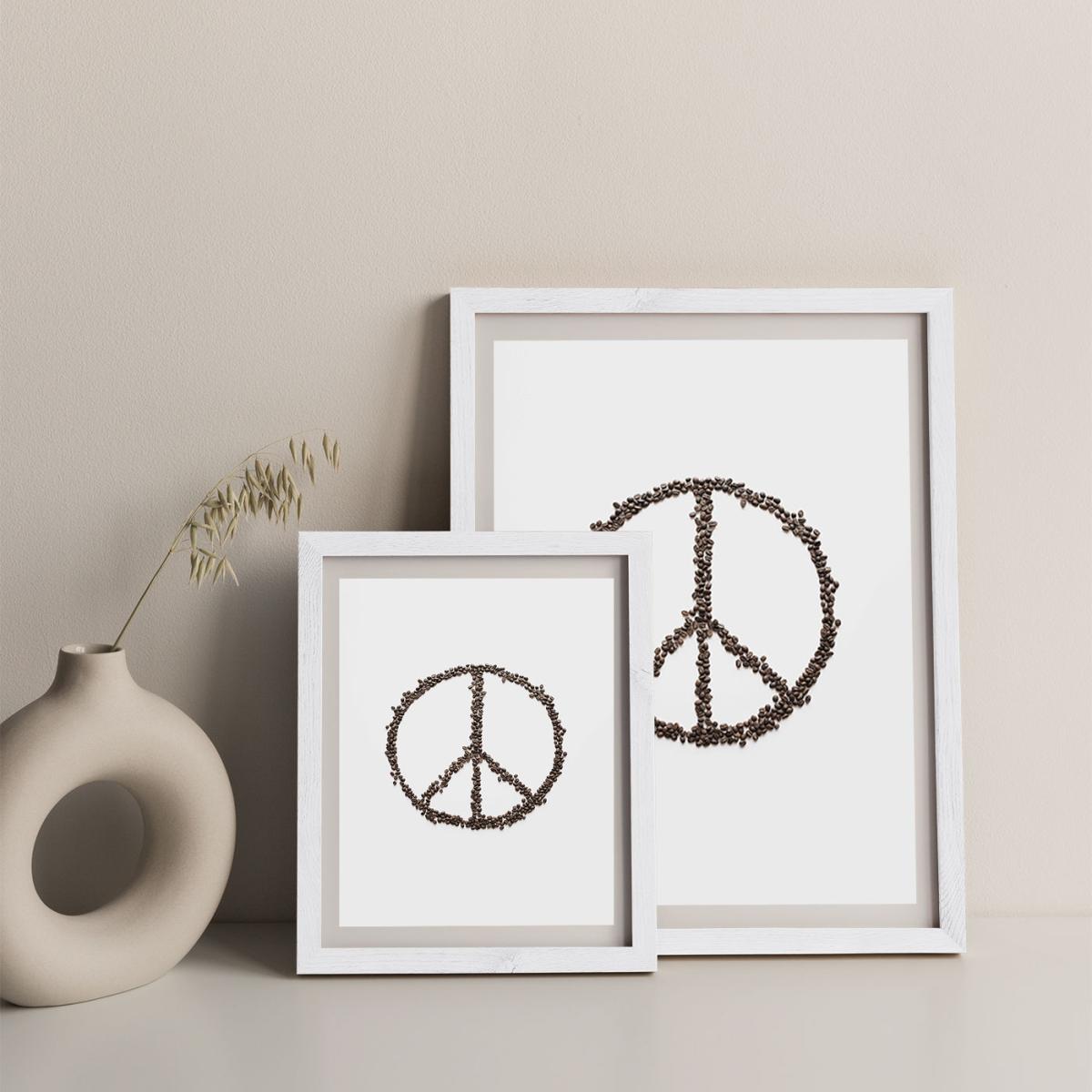 Coffee And Peace Essentials Art Print White Frame – image 9