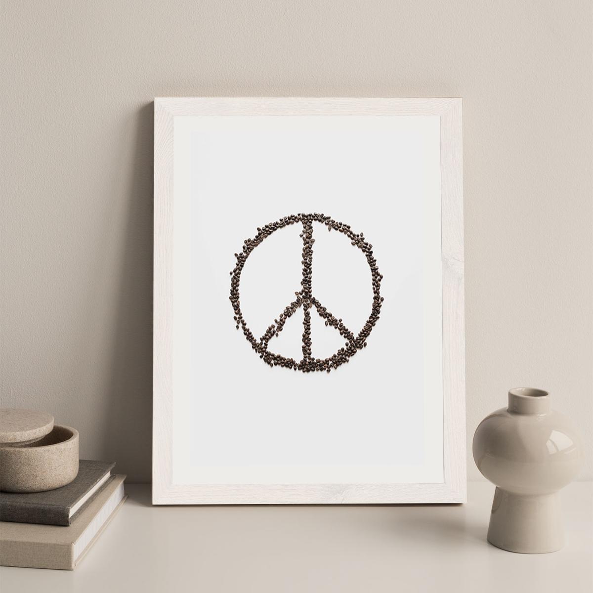 Coffee And Peace Essentials Art Print White Frame – image 10