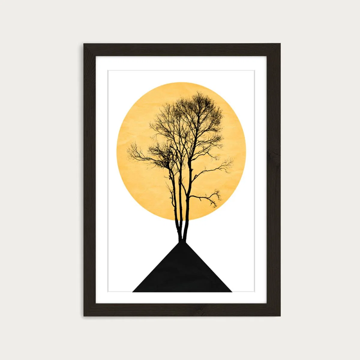 Japanese Zen Art Print Black Frame