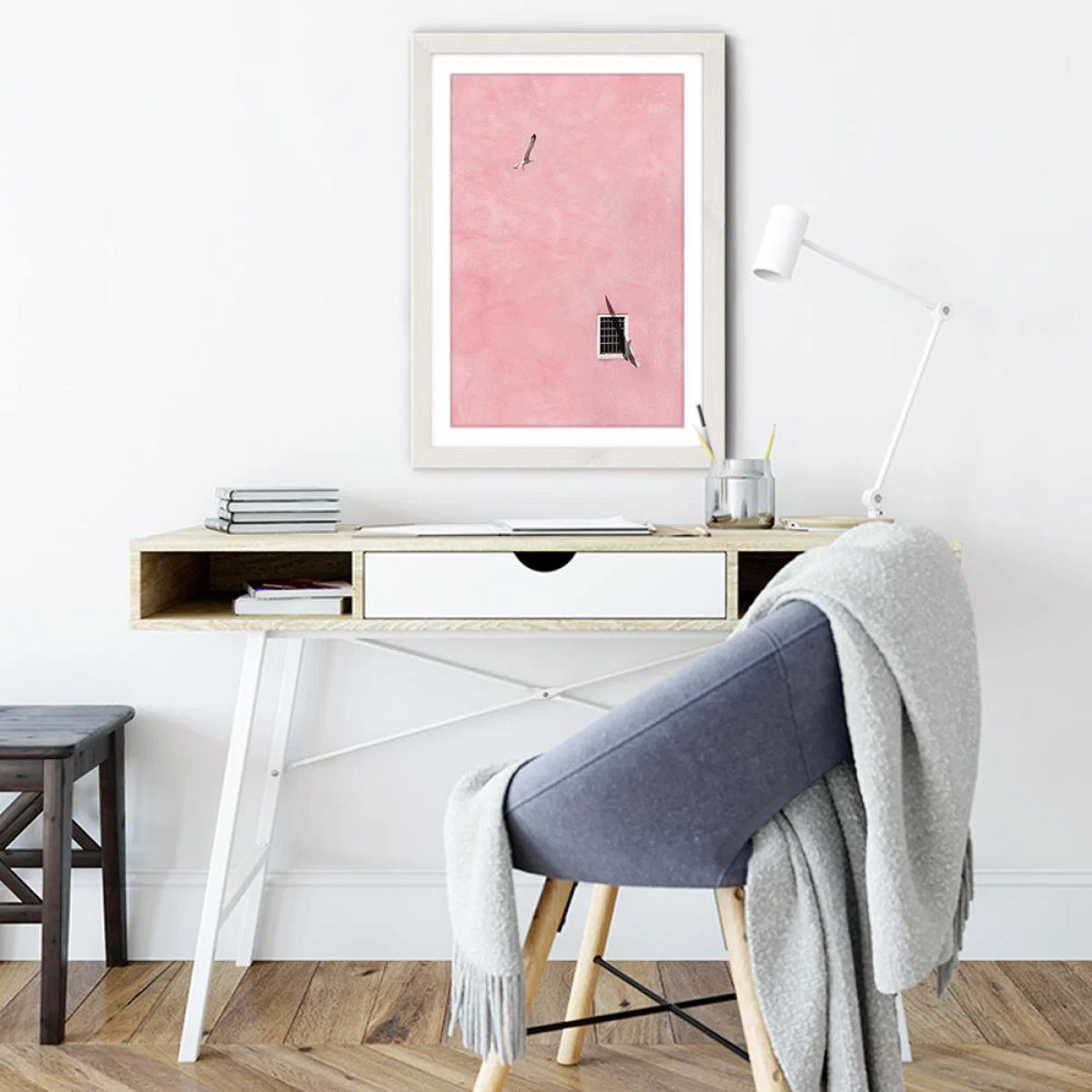 Prison Break Art Print White Frame – image 3