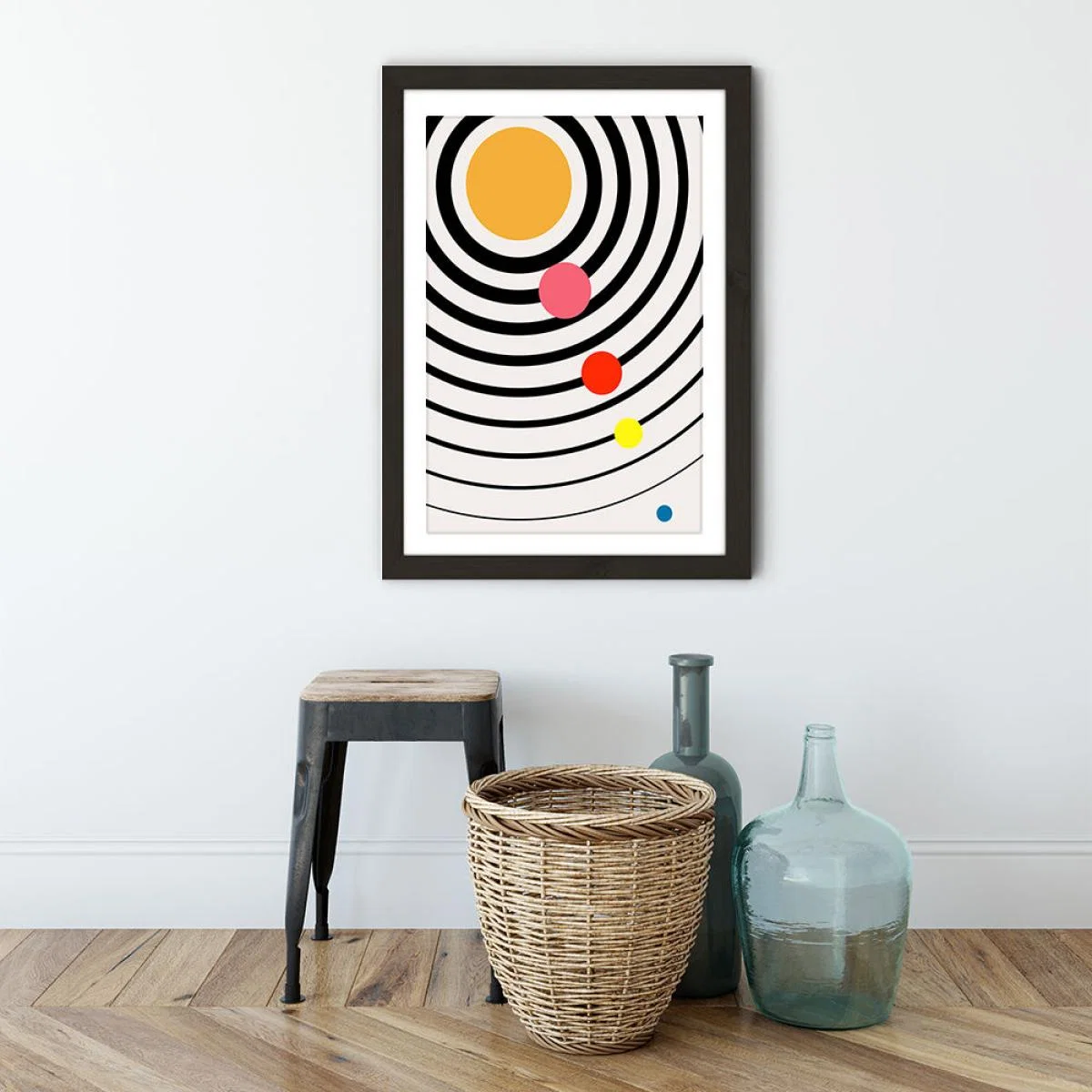 Playful Universe Art Print Black Frame – image 3