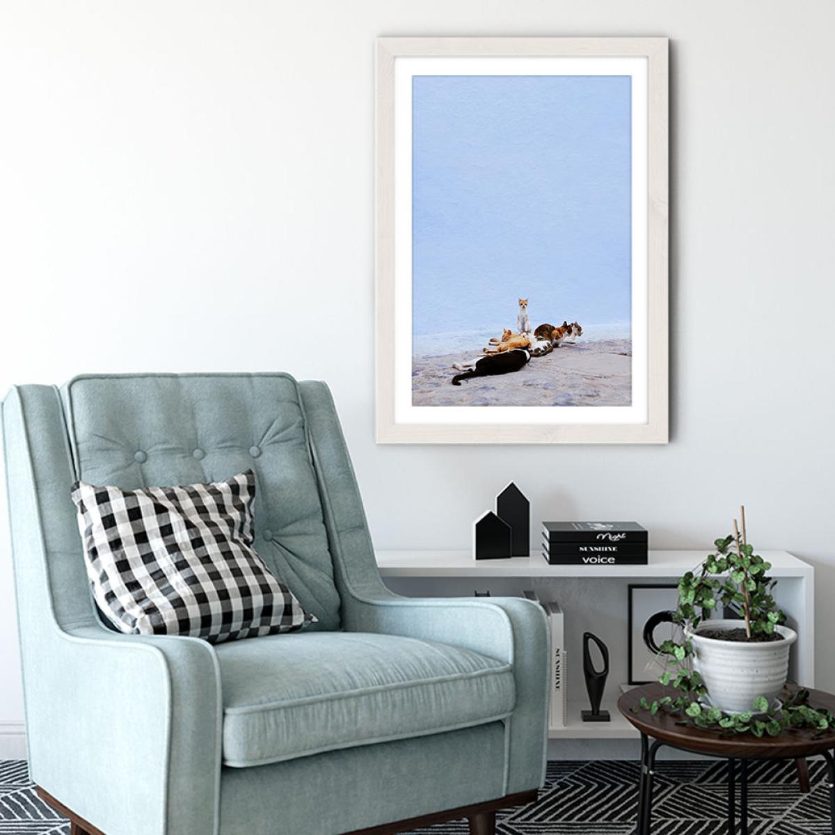 Nap Guard Art Print White Frame – image 4