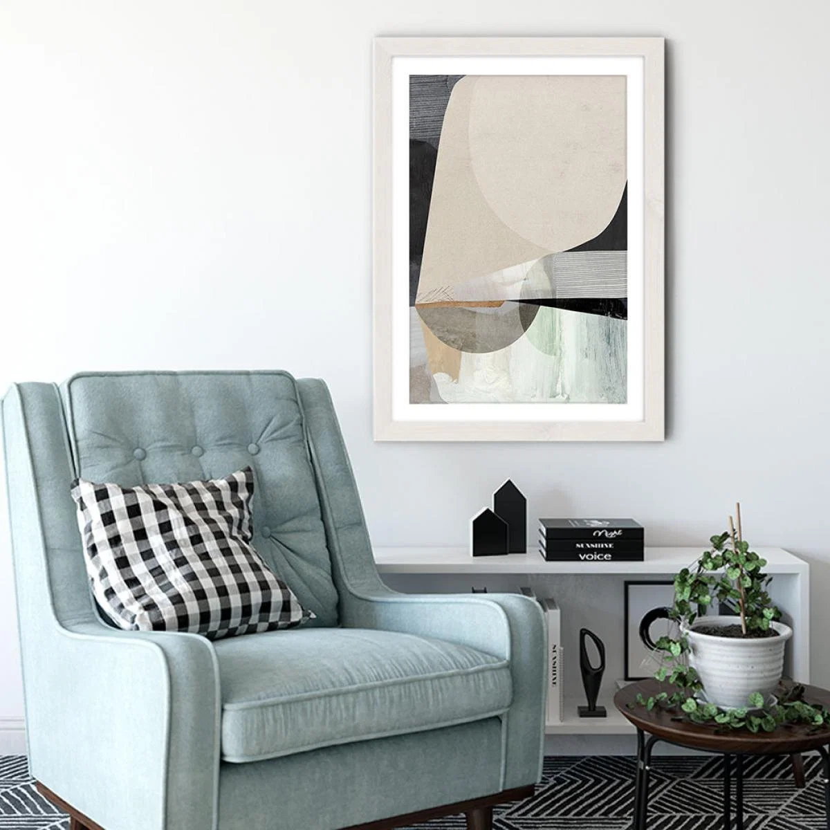 Conversation Art Print White Frame – image 4