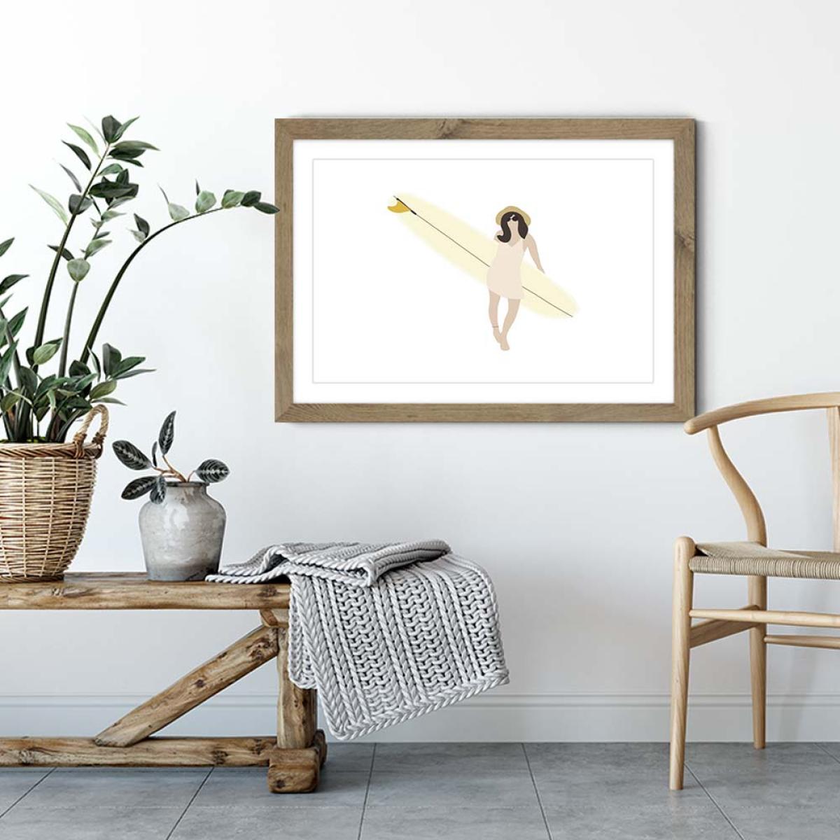 Maria Art Print Oak Frame – image 3