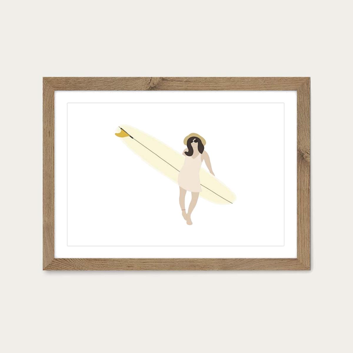 Maria Art Print Oak Frame – image 1