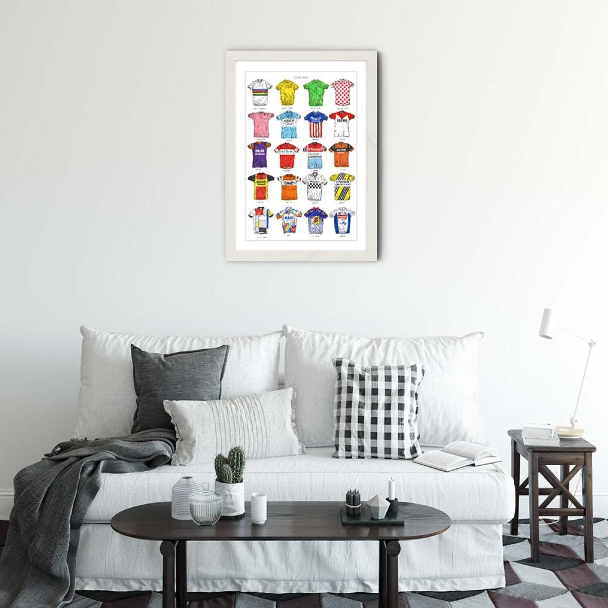 White Frame Cycling Jerseys Edition 1 Art Print – image 2