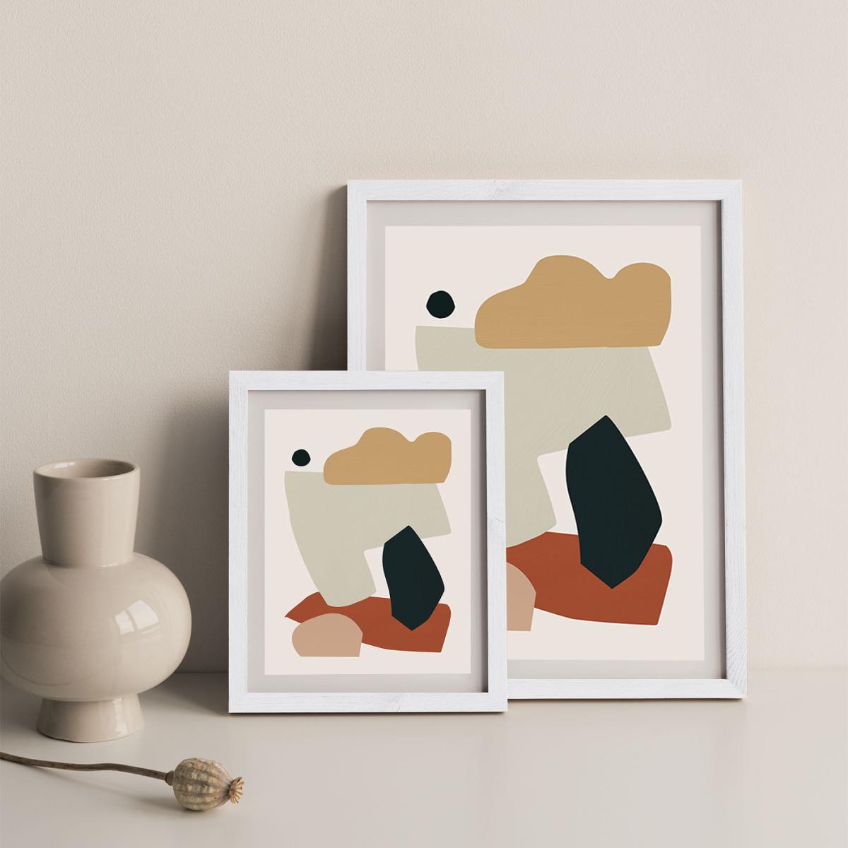 Collage Earth I Art Print White Frame – image 11