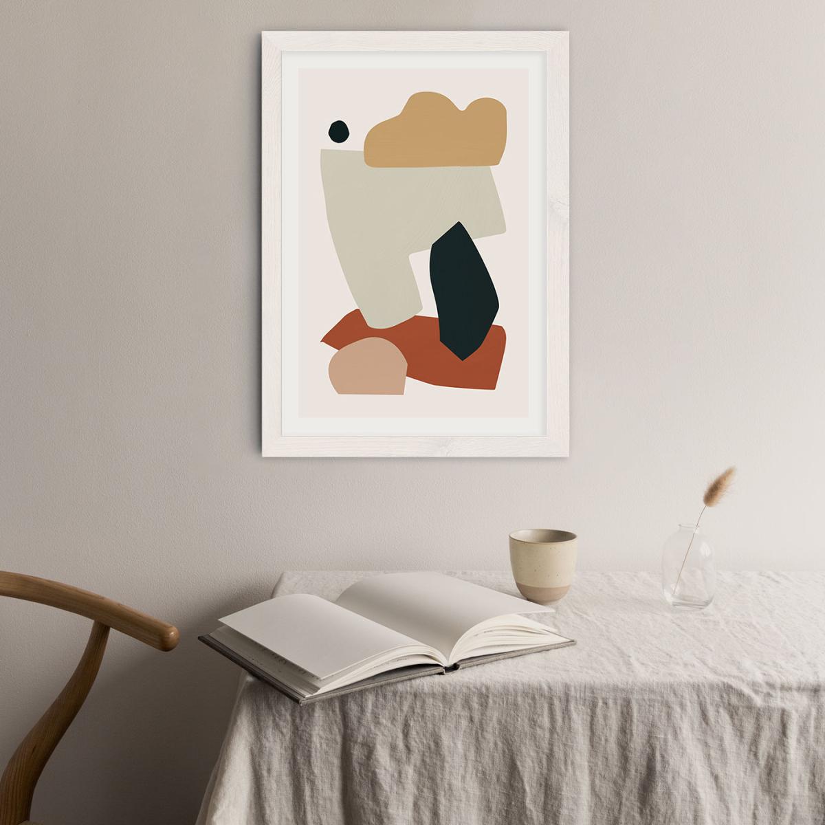 Collage Earth I Art Print White Frame – image 4
