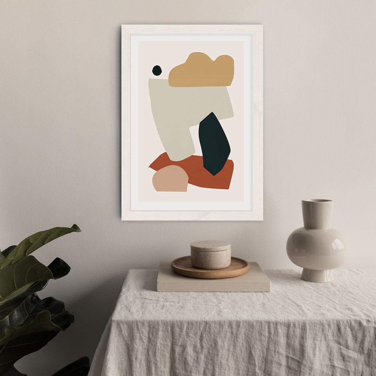 Collage Earth I Art Print White Frame – image 7