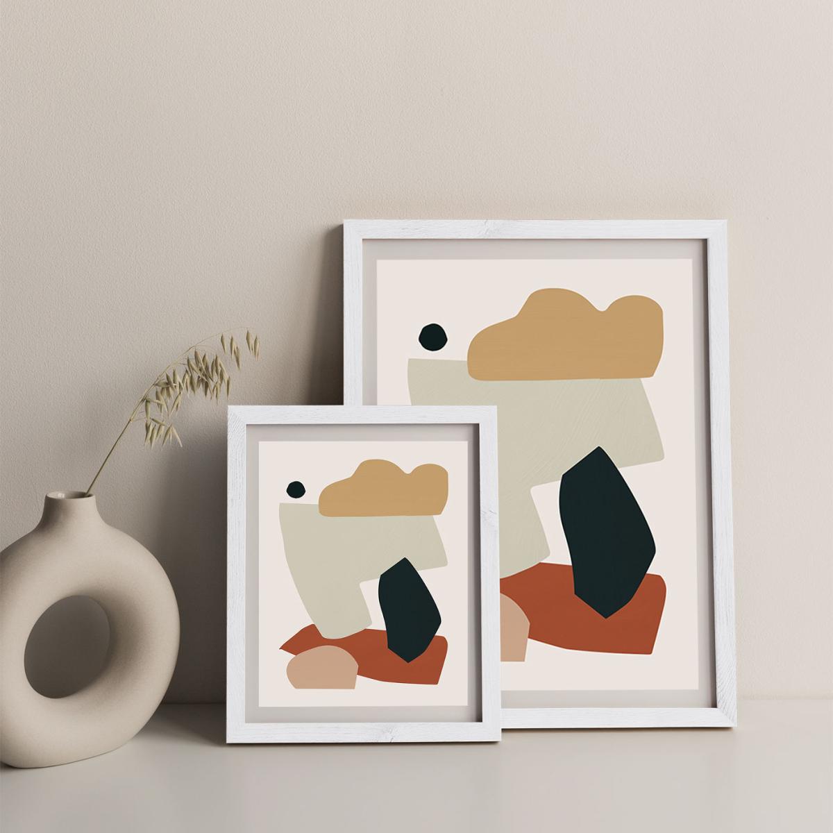 Collage Earth I Art Print White Frame – image 8