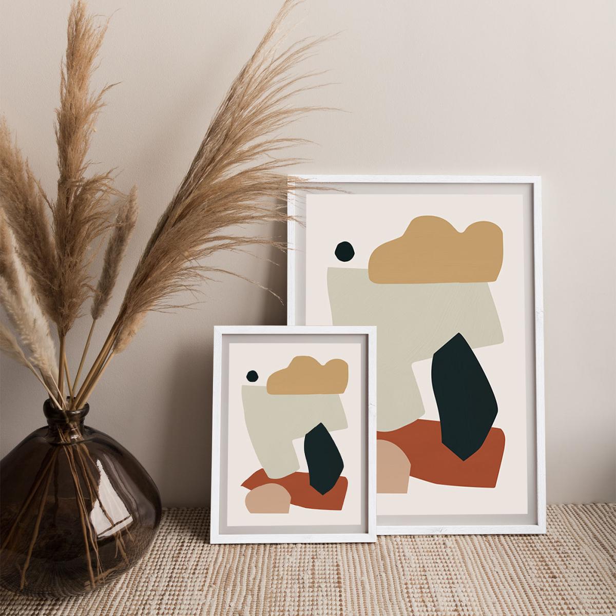 Collage Earth I Art Print White Frame – image 9