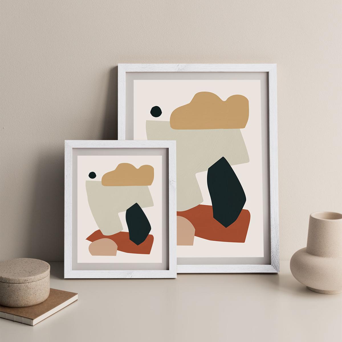 Collage Earth I Art Print White Frame – image 10