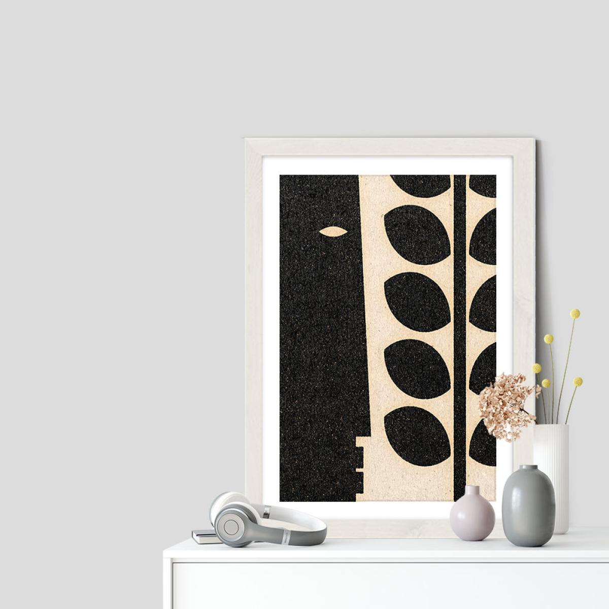 Lurking Art Print White Frame – image 7