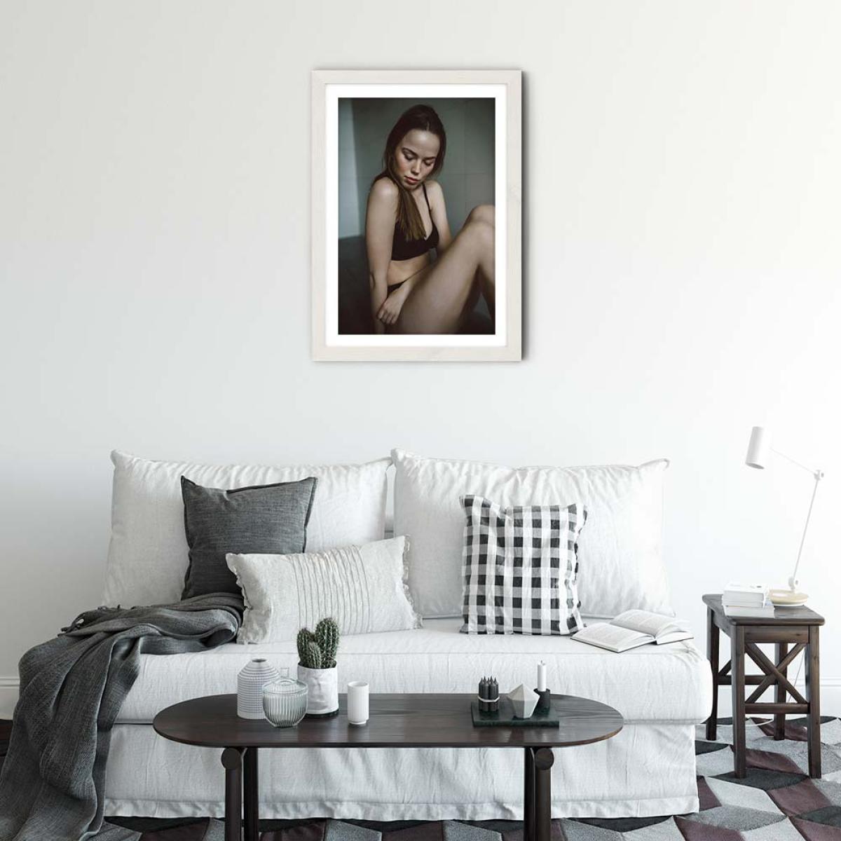 In The Bathroom Art Print White Frame – image 2