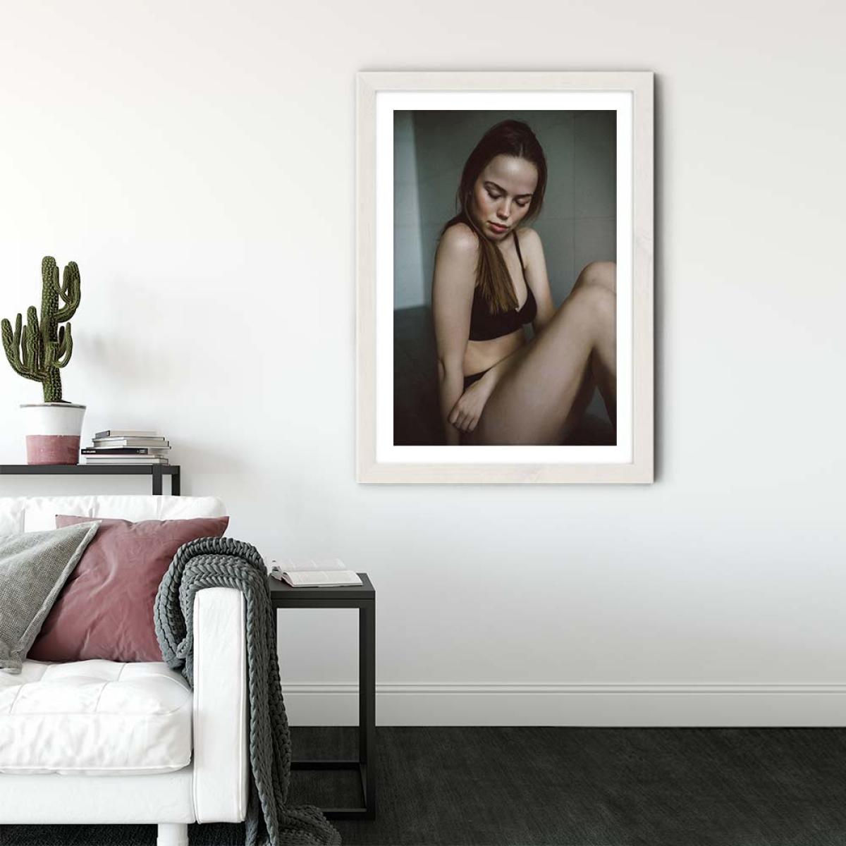 In The Bathroom Art Print White Frame – image 3