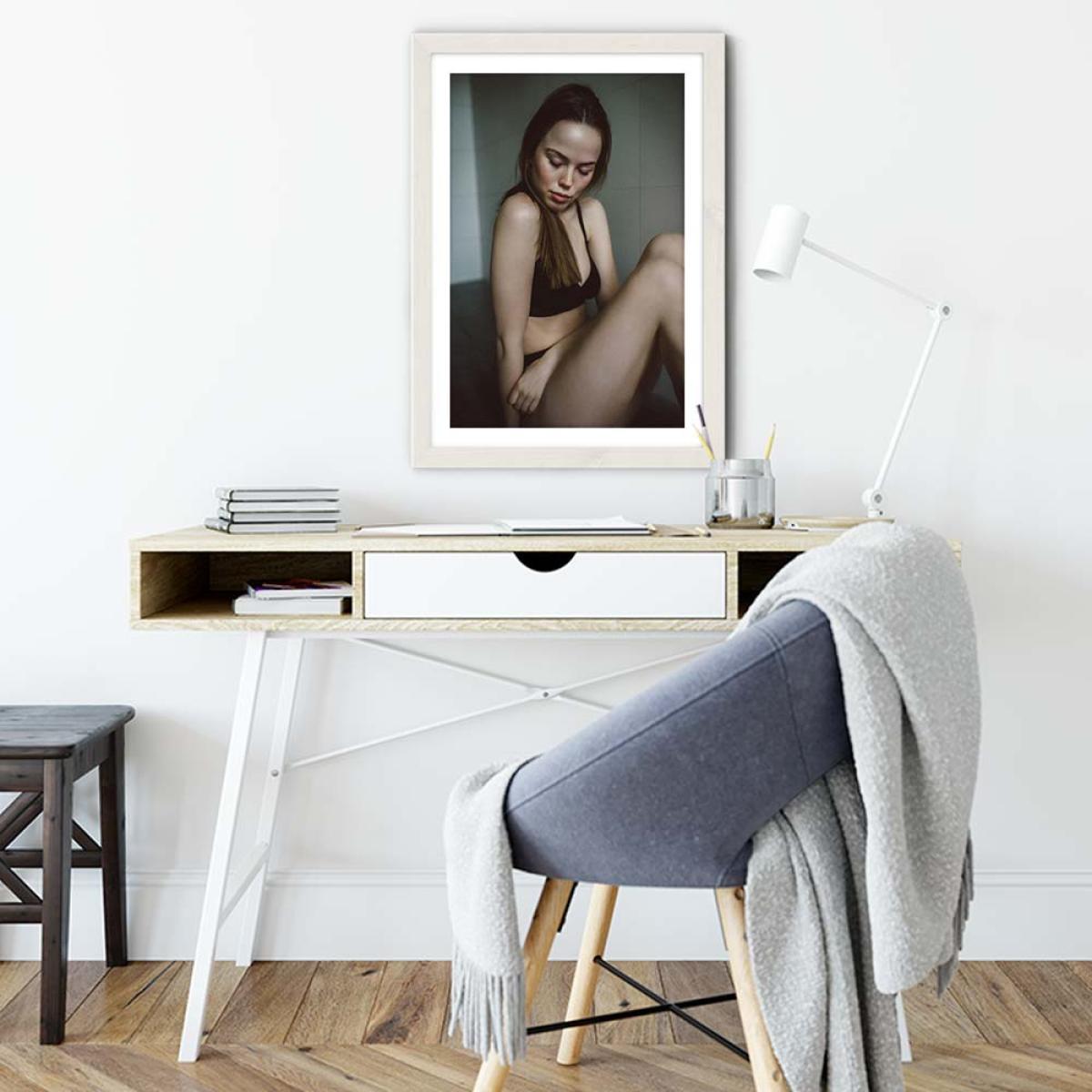 In The Bathroom Art Print White Frame – image 5