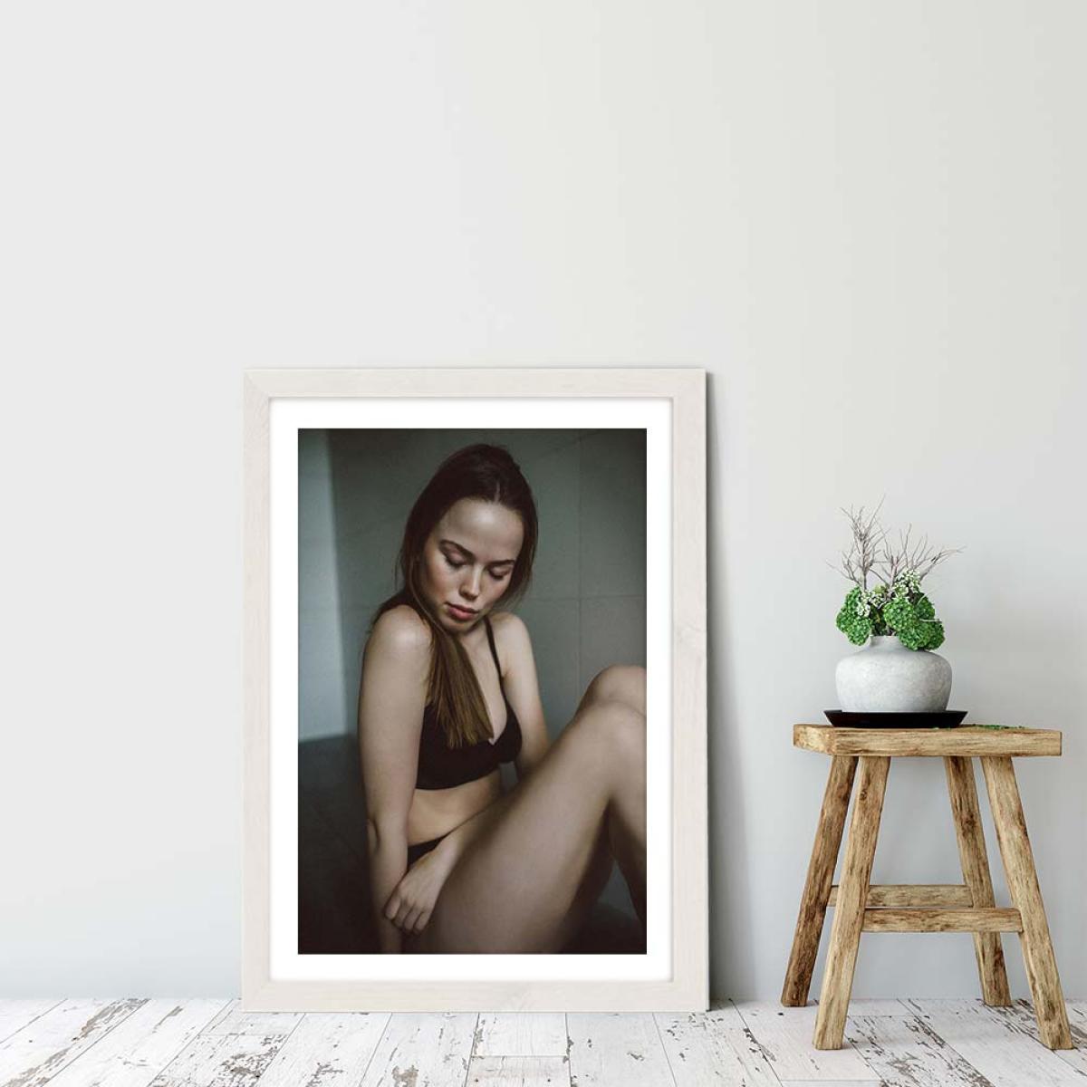 In The Bathroom Art Print White Frame – image 6