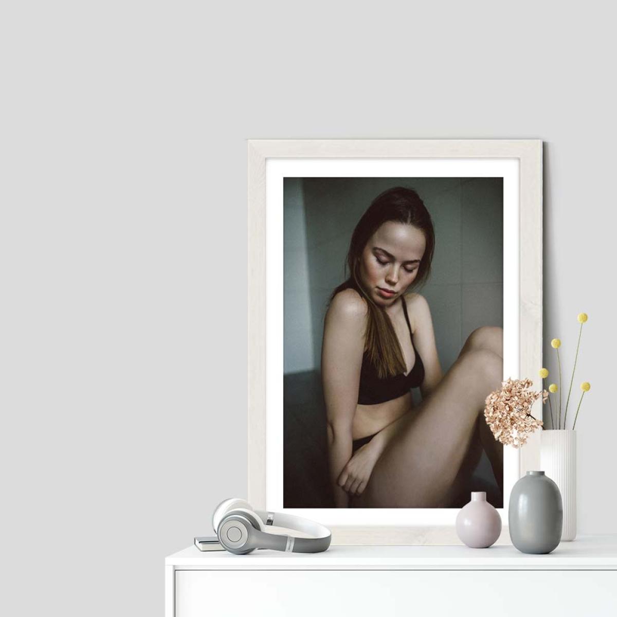 In The Bathroom Art Print White Frame – image 7