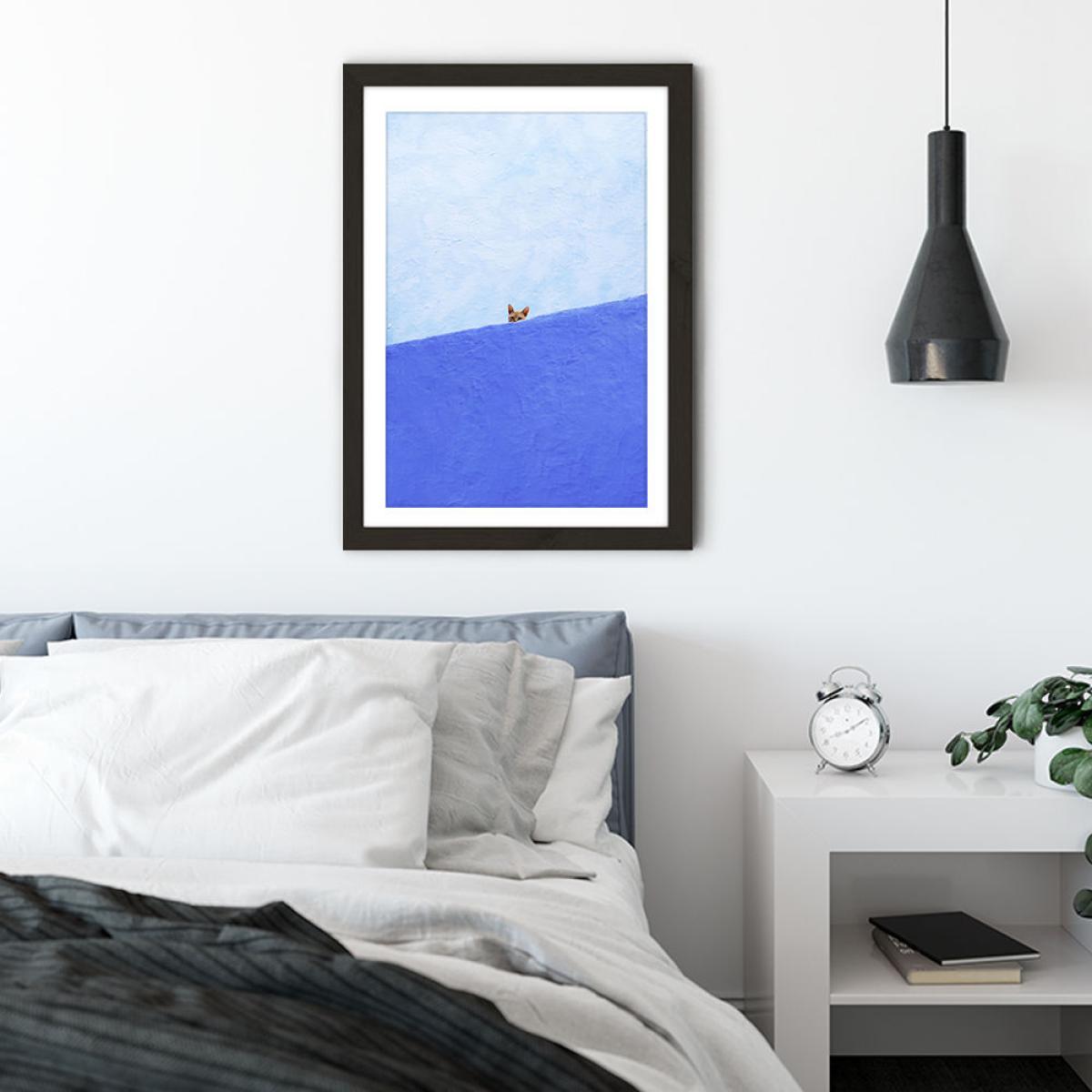 Spy Cat Art Print Black Frame – image 2