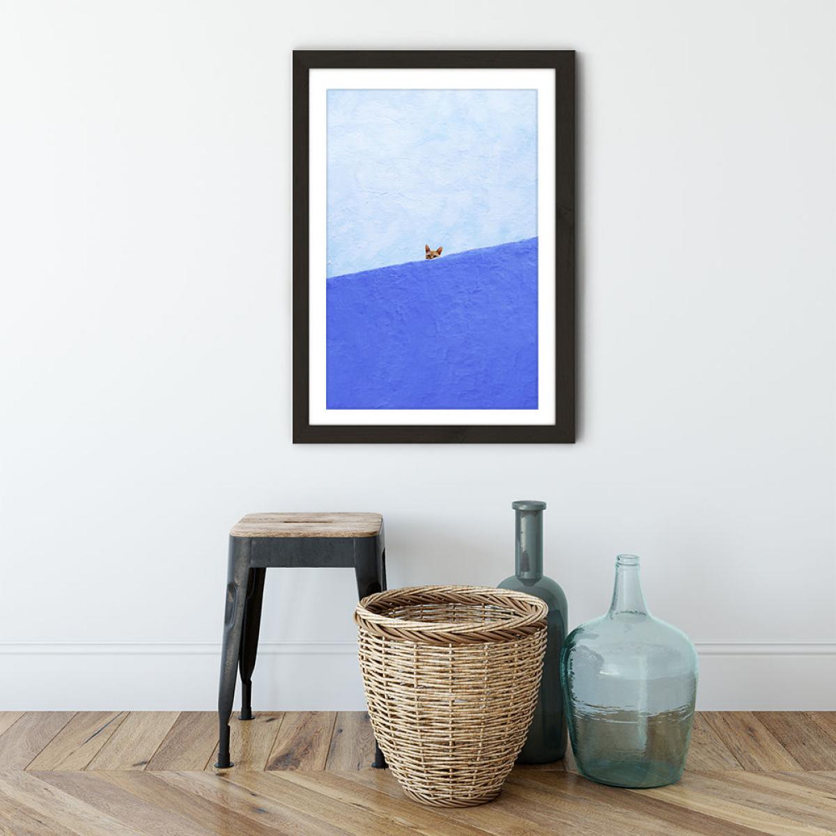 Spy Cat Art Print Black Frame – image 5